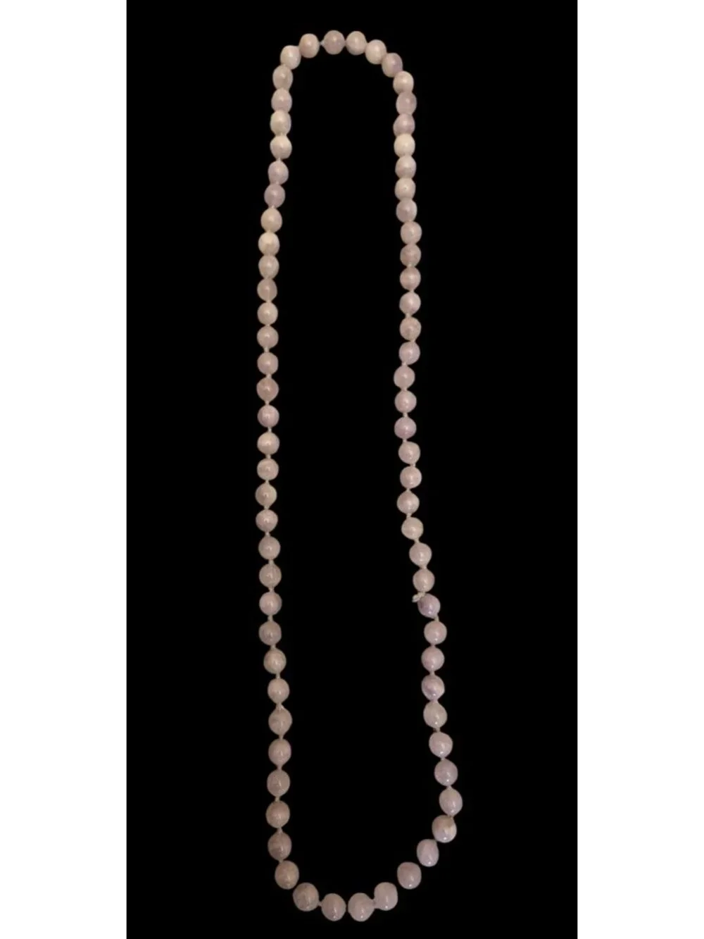 Lavender Quartz Beaded Necklace‎ With Natural Polished Stones